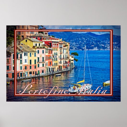 Portofino, Italië - Schildereffect Poster (Voorkant)