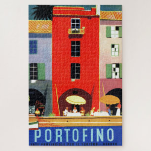 Portofino Italië - Travel Illustratie Legpuzzel