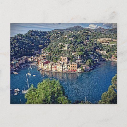 Portofino, Italië van Boven Briefkaart (Voorkant)