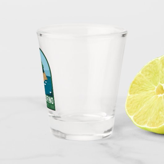 Portofino Italy Retro Travel Art Shot Glas (Rechts)