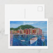 Portofino Mediterrane Pearl van de Italiaanse Rivi Briefkaart (Voorkant / Achterkant)
