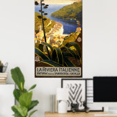 Portofino Riviera Italië Reisposter Poster (Thuiskantoor)