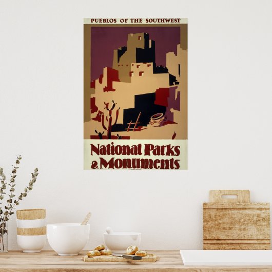  portofoons voor de nationale parken van Pueblo Poster (Keuken)