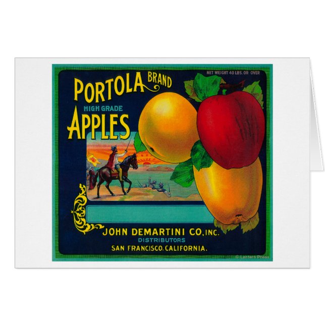 Portola Apple-label (Voorkant Horizontaal)