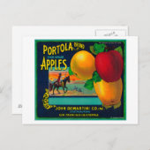 Portola Apple-label Briefkaart (Voorkant / Achterkant)