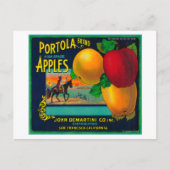 Portola Apple-label Briefkaart (Voorkant)