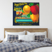 Portola Apple-label Canvas Afdruk (Insitu (Slaapkamer))