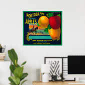 Portola Apple-label Poster (Thuiskantoor)