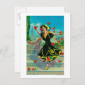 Portola Festival Advertisment (danser) Briefkaart (Voorkant / Achterkant)