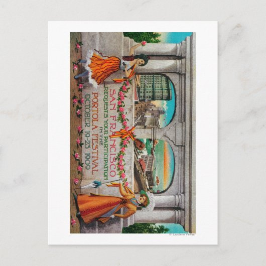 Portola Festival Advertisment (vrouwen) Briefkaart (Voorkant)