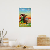 Portola Festival Lady met Beer Poster (Keuken)