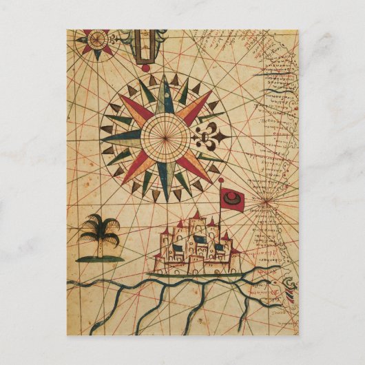 Portolan Chart | Kaart van Caïro, Egypte (Voorkant)