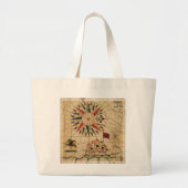 Portolan Chart | Kaart van Caïro, Egypte Grote Tote Bag (Voorkant)
