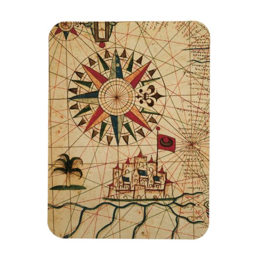 Portolan Chart | Kaart van Caïro, Egypte Magneet (Verticaal)