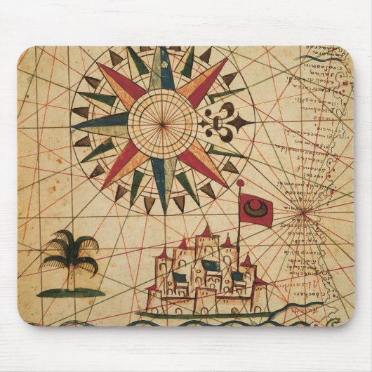 Portolan Chart | Kaart van Caïro, Egypte Muismat (Voorkant)