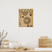 Portolan Chart | Kaart van Caïro, Egypte Poster (Keuken)
