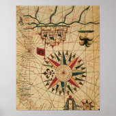 Portolan Chart | Kaart van Caïro, Egypte Poster (Voorkant)