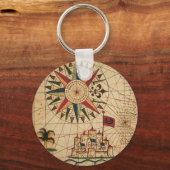 Portolan Chart | Kaart van Caïro, Egypte Sleutelhanger (Voorkant)
