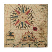 Portolan Chart | Kaart van Caïro, Egypte Tegeltje (Voorkant)