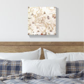 Portolan Grafiek van de wereld | 1519 Canvas Afdruk (Insitu (Slaapkamer))