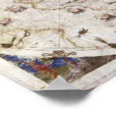Portolan Grafiek van de wereld | 1519 Poster (Hoek)