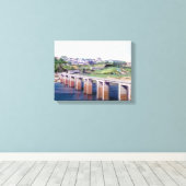 Portomarín (Lugo) Canvas Afdruk (Insitu (Houten vloer))