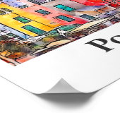 Portovenere Italië Reizen Waterverf Hand getekend Poster (Hoek)