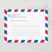 Portovenere Italië Rood Blauw Airmail Bewaar de da Aankondigingskaart (Achterkant)