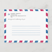 Portovenere Italië Rood Blauw Airmail Bewaar de da Aankondigingskaart (Achterkant)