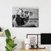 PORTRAIT 1936 VAN AMELIA EARHART POSTER (Thuiskantoor)
