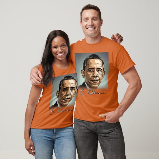 Portrait Barack Obama Patriotic T-shirt (Unisex)