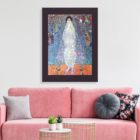 Portrait Baroness Elisabeth Bacchofen Echt, Klimt Canvas Afdruk (Insitu (Woonkamer))