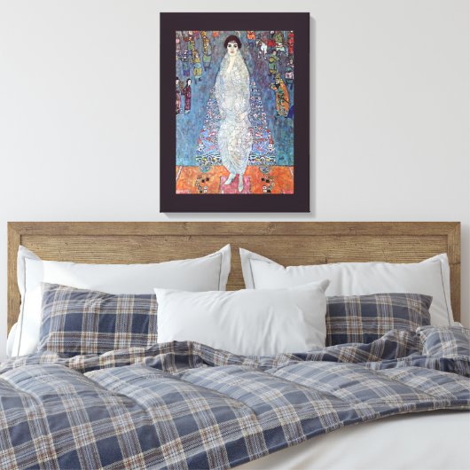 Portrait Baroness Elisabeth Bacchofen Echt, Klimt Canvas Afdruk (Insitu (Slaapkamer))