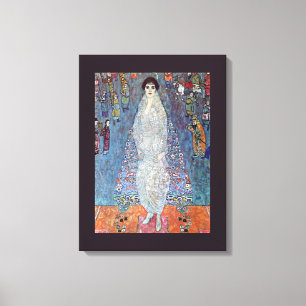 Portrait Baroness Elisabeth Bacchofen Echt, Klimt Canvas Afdruk
