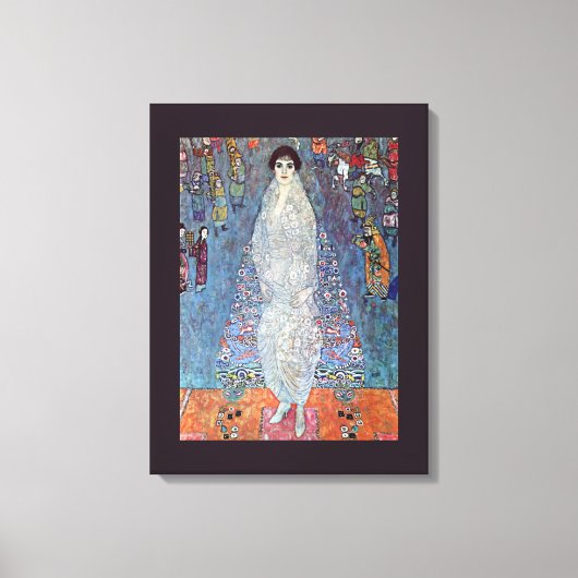 Portrait Baroness Elisabeth Bacchofen Echt, Klimt Canvas Afdruk (Voorkant)