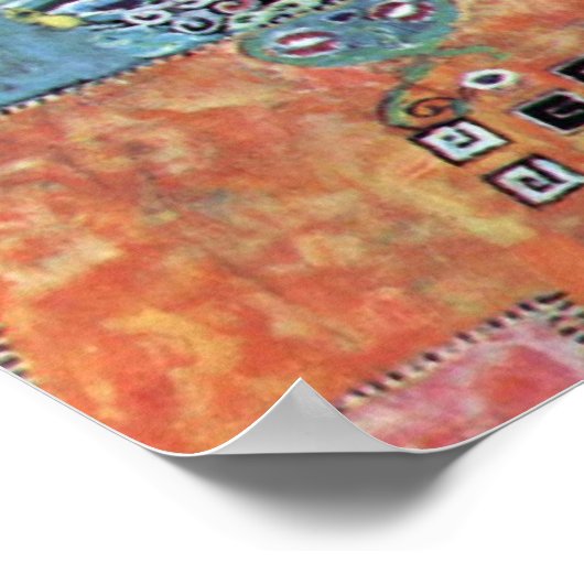 Portrait Baroness Elisabeth Bacchofen Echt, Klimt Poster (Hoek)