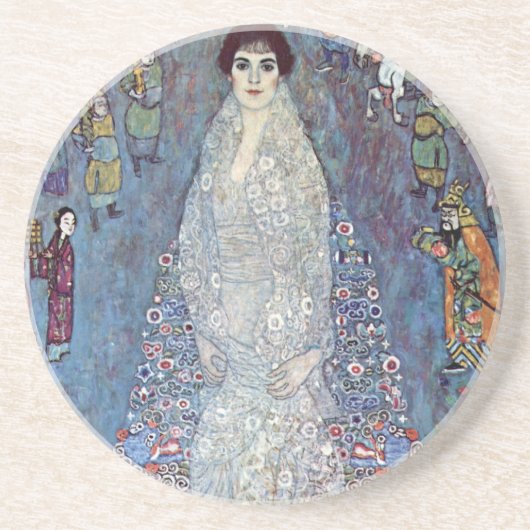 Portrait Baroness Elisabeth Bacchofen Echt, Klimt Zandsteen Onderzetter (Voorkant)