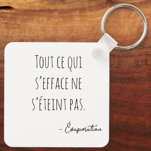 Portrait brumeux en noir et blanc sleutelhanger (Achterkant)