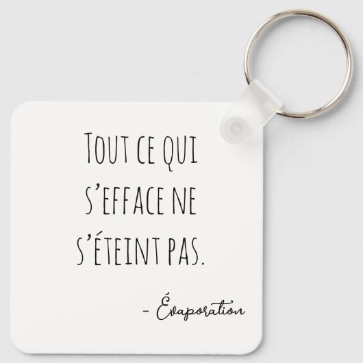 Portrait brumeux en noir et blanc sleutelhanger (Achterkant)