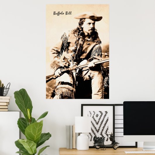 Portrait Buffalo Bill Cody Poster (Thuiskantoor)