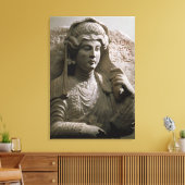 Portrait bust tomb relief, Roman, c.2nd/3rd centur Canvas Afdruk (Insitu (Woonkamer))