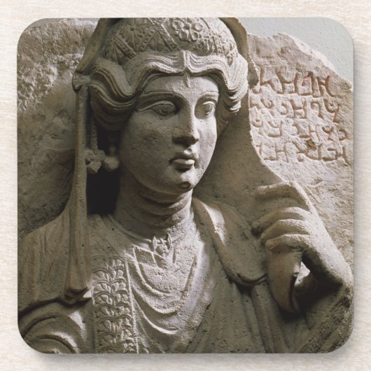 Portrait bust tomb relief, Roman, c.2nd/3rd centur Drankjes Onderzetter (Voorkant)