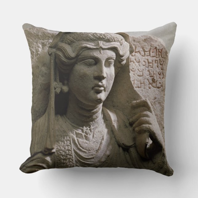 Portrait bust tomb relief, Roman, c.2nd/3rd centur Kussen (Voorkant)