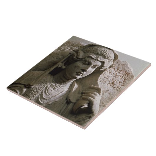 Portrait bust tomb relief, Roman, c.2nd/3rd centur Tegeltje (Zijkant)