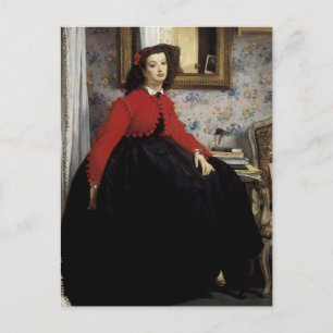 Portrait de Jeune Femme en Veste Rouge Briefkaart