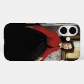 Portrait de Jeune Femme en Veste Rouge Case-Mate iPhone Case (Achterkant (horizontaal))