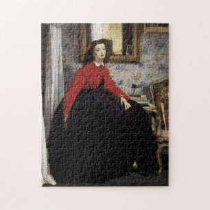 Portrait de Jeune Femme en Veste Rouge Legpuzzel