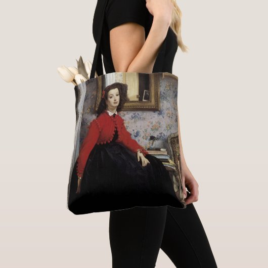 Portrait de Jeune Femme en Veste Tote Bag (Dichtbij)