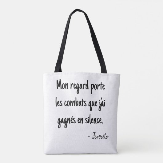 Portrait femme pixel regard intense et silencieux tote bag (Achterkant)