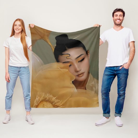 Portrait Geji GaiGai Chinese Dance Fleece Deken (In situ)